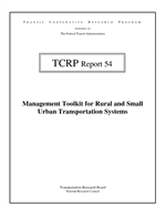 Cover of MANAGEMENT TOOLKIT FOR RURAL AND SMALL URBAN TRANSPORTATION SYSTEMS