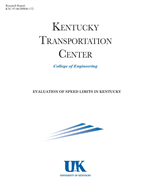 Cover of EVALUATION OF SPEED LIMITS IN KENTUCKY