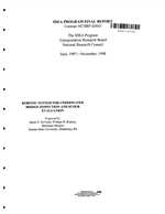 Cover of ROBOTIC SYSTEM FOR UNDERWATER BRIDGE INSPECTION AND SCOUR EVALUATION