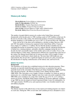 Cover of MOTORCYCLE SAFETY