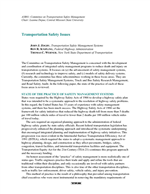 Cover of TRANSPORTATION SAFETY ISSUES