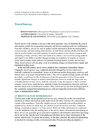 Cover of TRAVEL SURVEYS