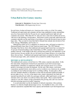 Cover of URBAN RAIL IN 21ST CENTURY AMERICA