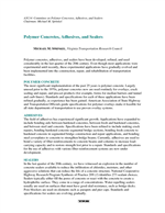 Cover of POLYMER CONCRETES, ADHESIVES, AND SEALERS
