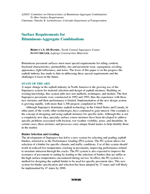 Cover of SURFACE REQUIREMENTS FOR BITUMINOUS-AGGREGATE COMBINATIONS