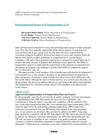 Cover of ENVIRONMENTAL ISSUES IN TRANSPORTATION LAW