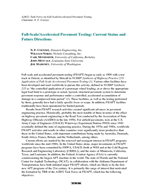 Cover of FULL-SCALE/ACCELERATED PAVEMENT TESTING: CURRENT STATUS AND FUTURE DIRECTIONS