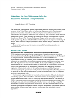 Cover of WHAT DOES THE NEW MILLENNIUM OFFER FOR HAZARDOUS MATERIALS TRANSPORTATION?