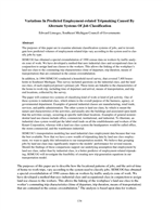 Cover of VARIATIONS IN PREDICTED EMPLOYMENT-RELATED TRIPMAKING CAUSED BY ALTERNATE SYSTEMS OF JOB CLASSIFICATION