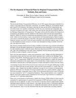 Cover of THE DEVELOPMENT OF FINANCIAL PLANS FOR REGIONAL TRANSPORTATION PLANS - METHODS, DATA AND ISSUES