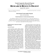 Cover of INTERNATIONAL TRANSIT STUDIES PROGRAM, REPORT ON THE FALL 2002 MISSION: TRANSIT OPERATIONS IN CENTRAL AND EASTERN EUROPE