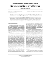 Cover of GUIDANCE FOR SELECTING COMPENSATORY WETLAND MITIGATION OPTIONS