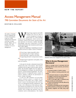 Cover of NEW TRB REPORT: ACCESS MANAGEMENT MANUAL: TRB COMMITTEE DOCUMENTS THE STATE OF THE ART