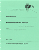 Cover of WATERPROOFING CONCRETE HIGHWAYS