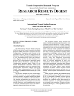 Cover of INTERNATIONAL TRANSIT STUDIES PROGRAM: REPORT OF THE SPRING 2000 MISSION. GERMANY'S TRACK-SHARING EXPERIENCE: MIXED USE OF RAIL CORRIDORS