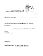 Cover of ADVANCED INTERSECTION CONTROLLER RESPONSE TO RAILROAD PREEMPTION