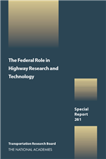 Cover of THE FEDERAL ROLE IN HIGHWAY RESEARCH AND TECHNOLOGY