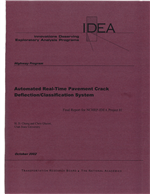 Cover of AUTOMATED REAL-TIME PAVEMENT CRACK DEFLECTION/CLASSIFICATION SYSTEM