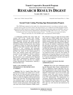 Cover of SECOND TRAIN COMING WARNING SIGN DEMONSTRATION PROJECTS