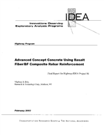 Cover of ADVANCED CONCEPT CONCRETE USING BASALT FIBER/BF COMPOSITE REBAR REINFORCEMENT
