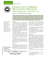 Cover of RESEARCH PAYS OFF: CONNECTICUT'S BRIDGE MONITORING PROGRAM: MAKING IMPORTANT CONNECTIONS LAST