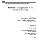 Cover of THE PUBLIC TRANSPORTATION BOARD EFFECTIVENESS STUDY