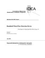 Cover of HAND-HELD WHEEL CRACK DETECTION DEVICE