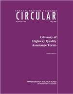 Cover of Glossary of Highway Quality Assurance Terms