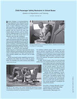 Cover of Child Passenger Safety Restraints in School Buses: Update on Regulations and Training