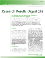Cover of Use of Event Data Recorder (EDR) Technology for Highway Crash Data Analysis