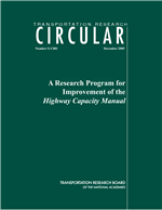 Cover of A Research Program for Improvement of the "Highway Capacity Manual"