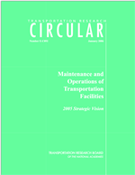 Cover of Maintenance and Operations of Transportation Facilities: 2005 Strategic Vision