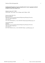 Cover of Fundamental Properties of Concrete Using Recycled Concrete Aggregate Produced Through Advanced Recycling Process