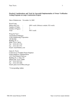 Cover of Practical Considerations and Tools for Successful Implementation of Owner Verification Testing Programs on Large Construction Projects