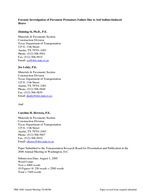 Cover of Forensic Investigation of Pavement Premature Failure Related to Soil Sulfate-Induced Heave
