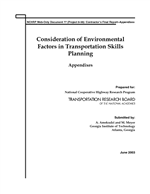 Cover of Consideration of Environmental Factors in Transportation Systems Planning: Appendixes