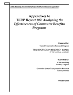 Cover of Appendixes to TCRP Report 107: Analyzing the Effectiveness of Commuter Benefits Programs