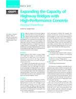 Cover of Research Pays Off: Expanding the Capacity of Highway Bridges with High-Performance Concrete: Georgia's Experience