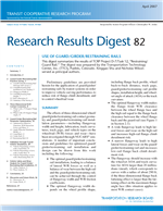 Cover of Use of Guard/Girder/Restraining Rails