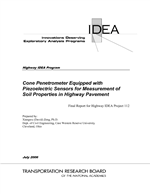 Cover of Cone Penetrometer Equipped with Piezoelectric Sensors for Measurement of Soil Properties in Highway Pavement