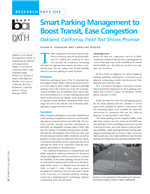 Cover of Research Pays Off: Smart Parking Management to Boost Transit, Ease Congestion: Oakland, California, Field Test Shows Promise