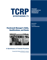 Cover of Paratransit Manager's Skills, Qualifications, and Needs