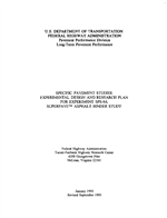 Cover of Specific Pavement Studies Experimental Design and Research Plan for Experiment SPS-9A: Superpave™ Asphalt Binder Study