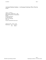 Cover of Automated Machine Guidance: Emerging Technology Whose Time Has Come?