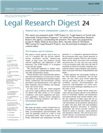 Cover of Transit Bus Stops: Ownership, Liability, and Access