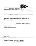 Cover of Innovative Bioterrorism Detection Technology for Transit Security
