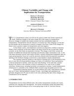 Cover of Climate Variability and Change with Implications for Transportation