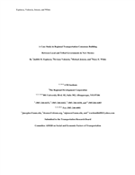 Cover of A Case Study in Regional Transportation Consensus Building Between Local and Tribal Governments in New Mexico