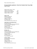 Cover of Pavement Marking Application: Bead Gun Evaluation Study Using a High-Speed Camera