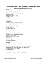Cover of An Investigation of the Curing Mechanism of Foamed Asphalt Mixes Based on Micromechanics Principles